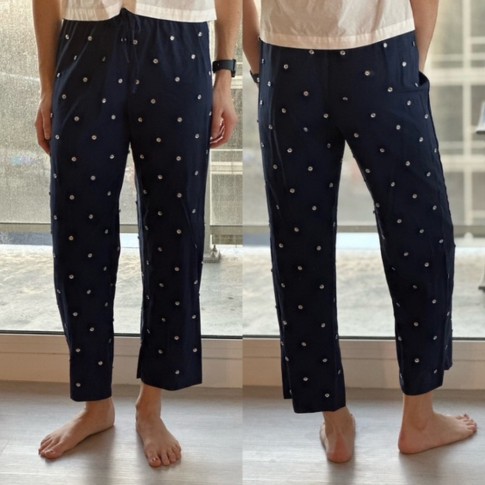 Tuckernuck Hill House Jewel Jammie Blue Pants Womens Size Medium Tencel Lyocell